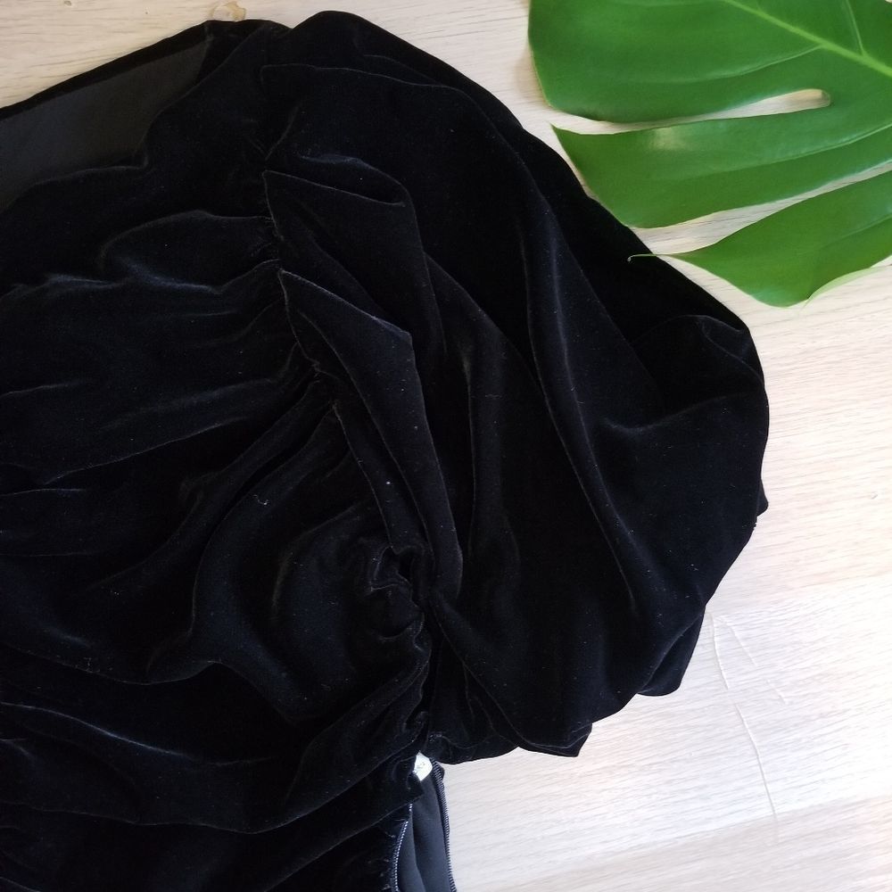 Zara Velvet Rouched Top - Picture 3 of 8